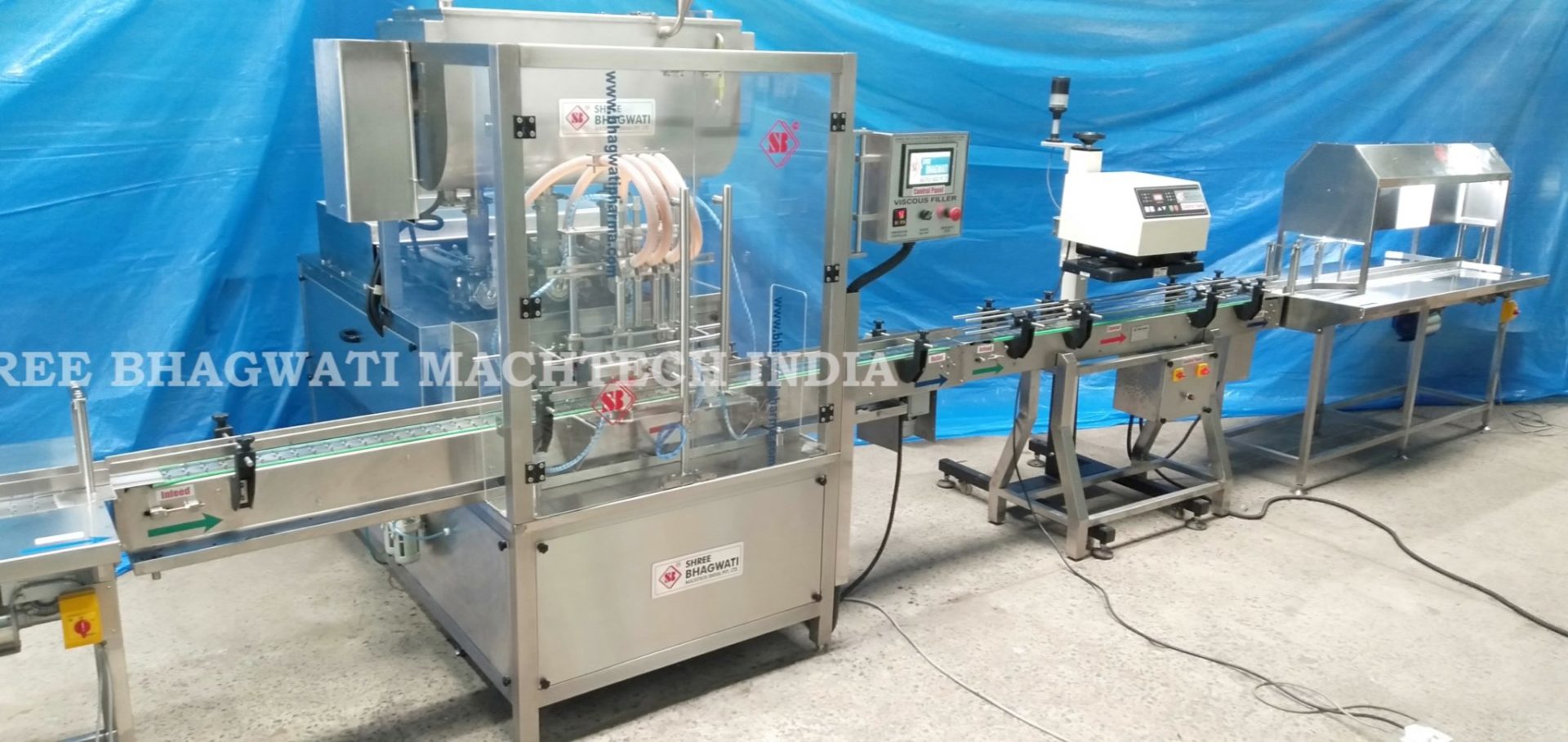 Ghee Filling machine , Ghee Jar Filling machine with Induction Cap Sealing Machine and Inspection machine